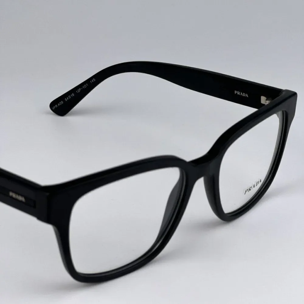 NEW Prada PRA09V 12P1O1 Matte Black Square Unisex Eyeglasses VPR A09